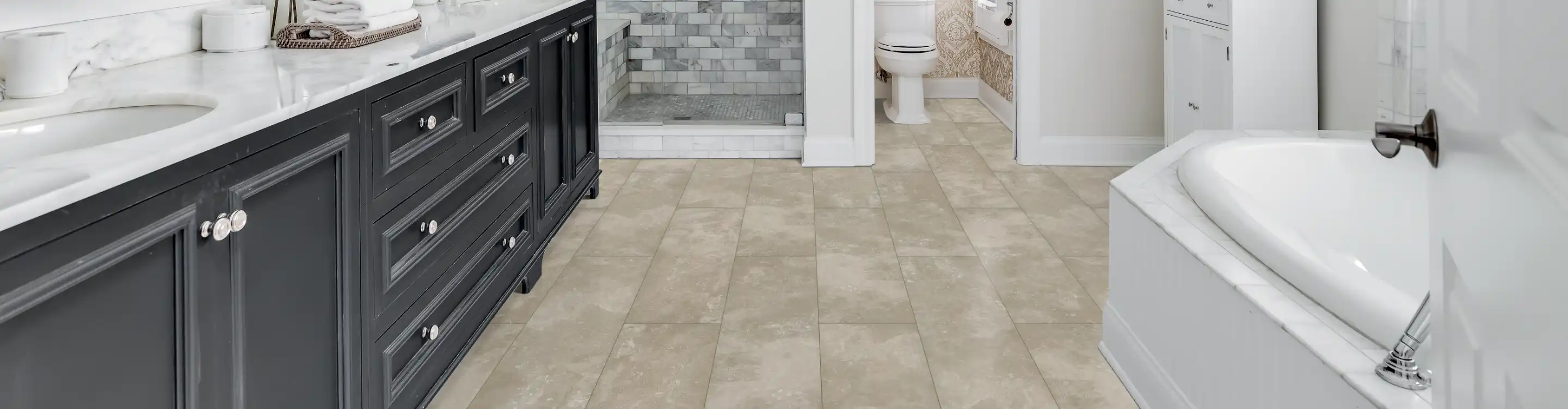 tile flooring in bathroom